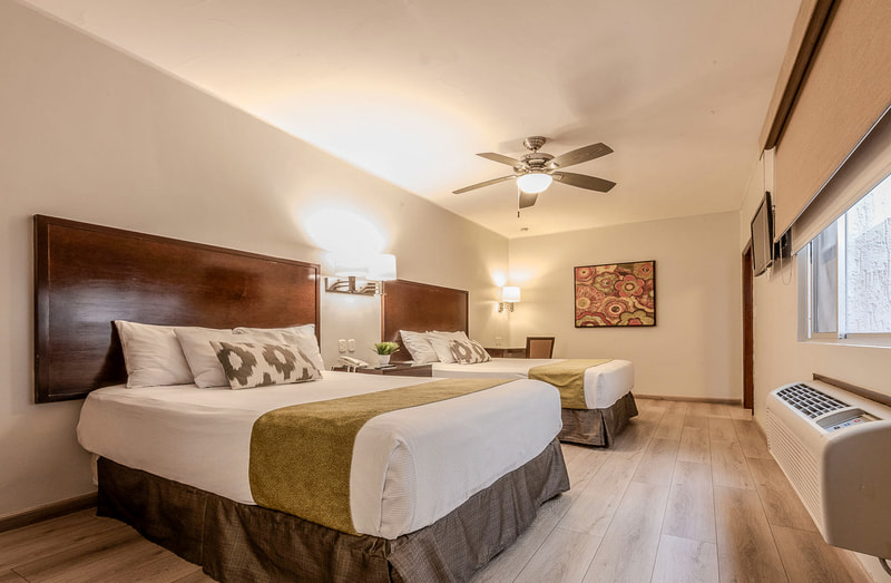 Habitación Doble con ventana y aire acondicionado