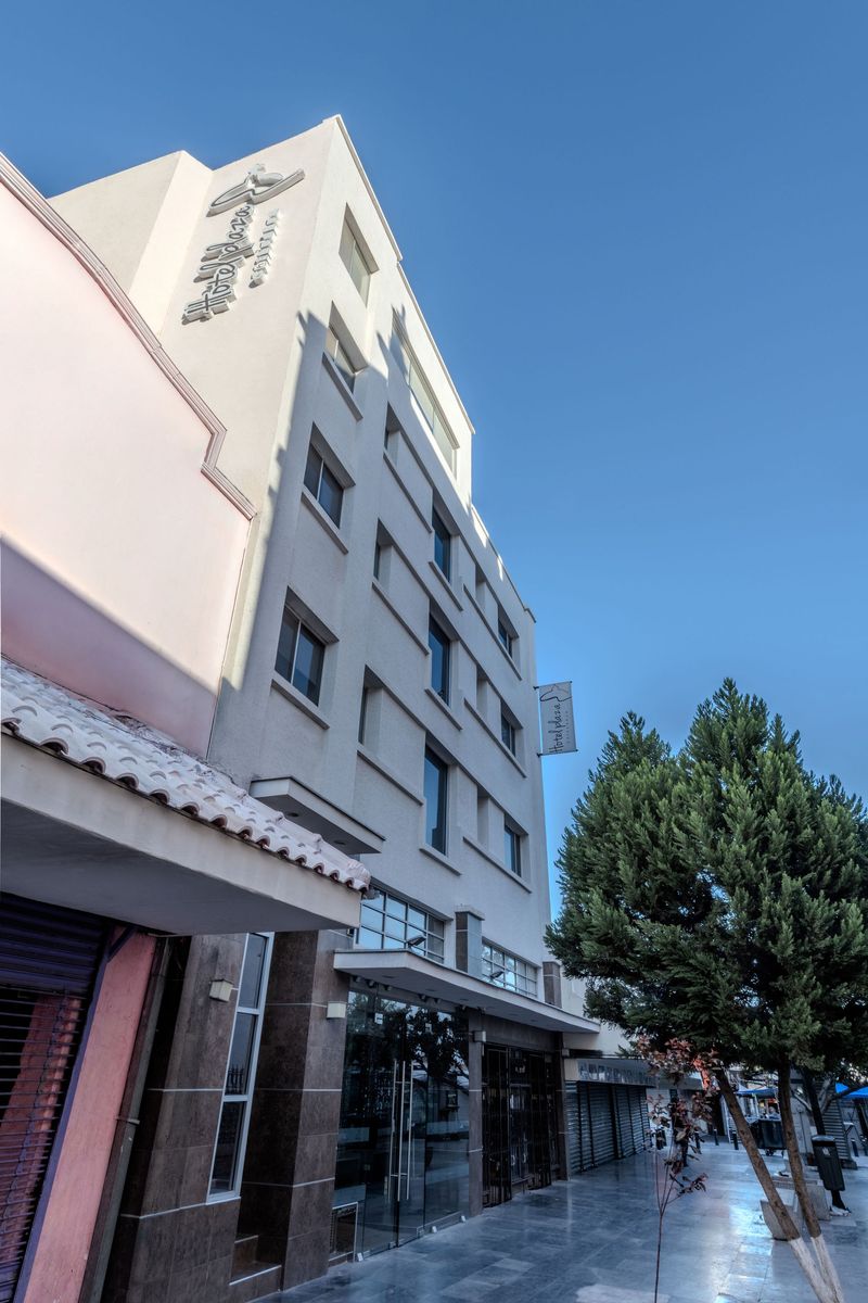 Hotel facade from the street